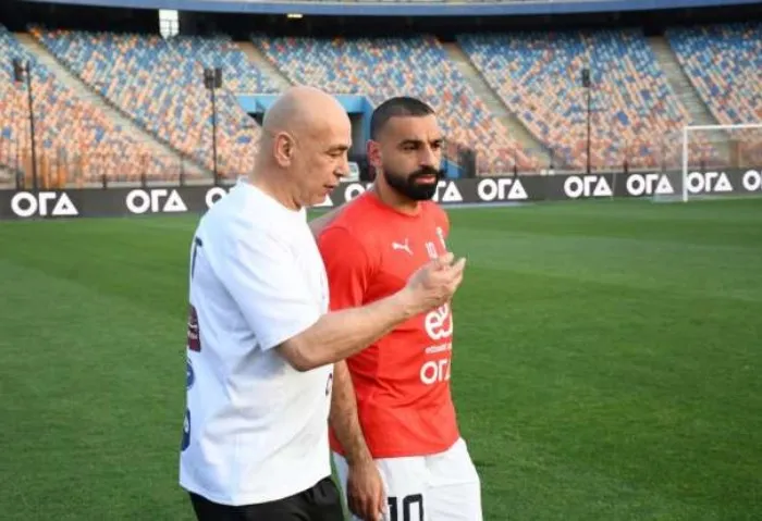 محمد صلاح - حسام حسن - منتخب مصر